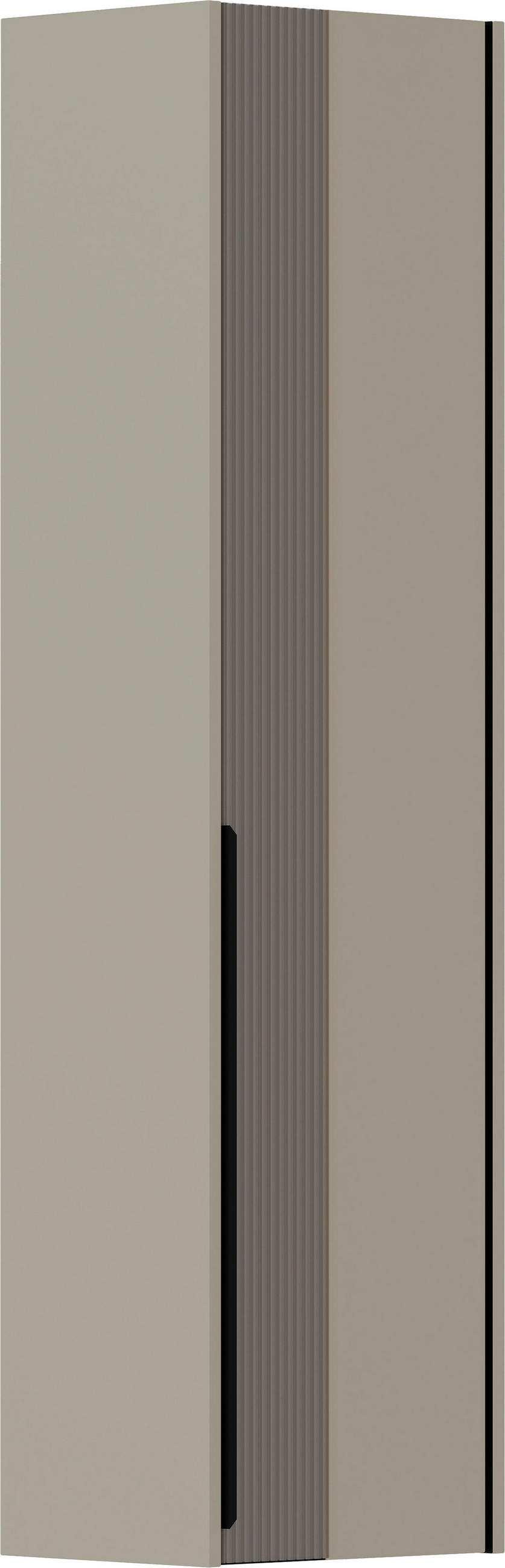 GARDEROBENSCHRANK  in 43/165/34 cm  - Sandfarben/Taupe, Design, Glas/Holzwerkstoff (43/165/34cm) - Dieter Knoll