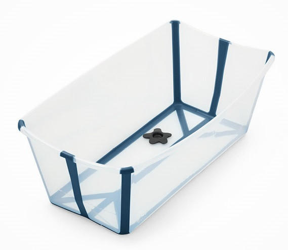 Faltbare Babybadewanne Flexi Bath™  - Blau/Transparent, Basics, Kunststoff (66/35/24cm) - Stokke