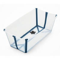 Faltbare Babybadewanne Flexi Bath™  - Blau/Transparent, Basics, Kunststoff (66/35/24cm) - Stokke