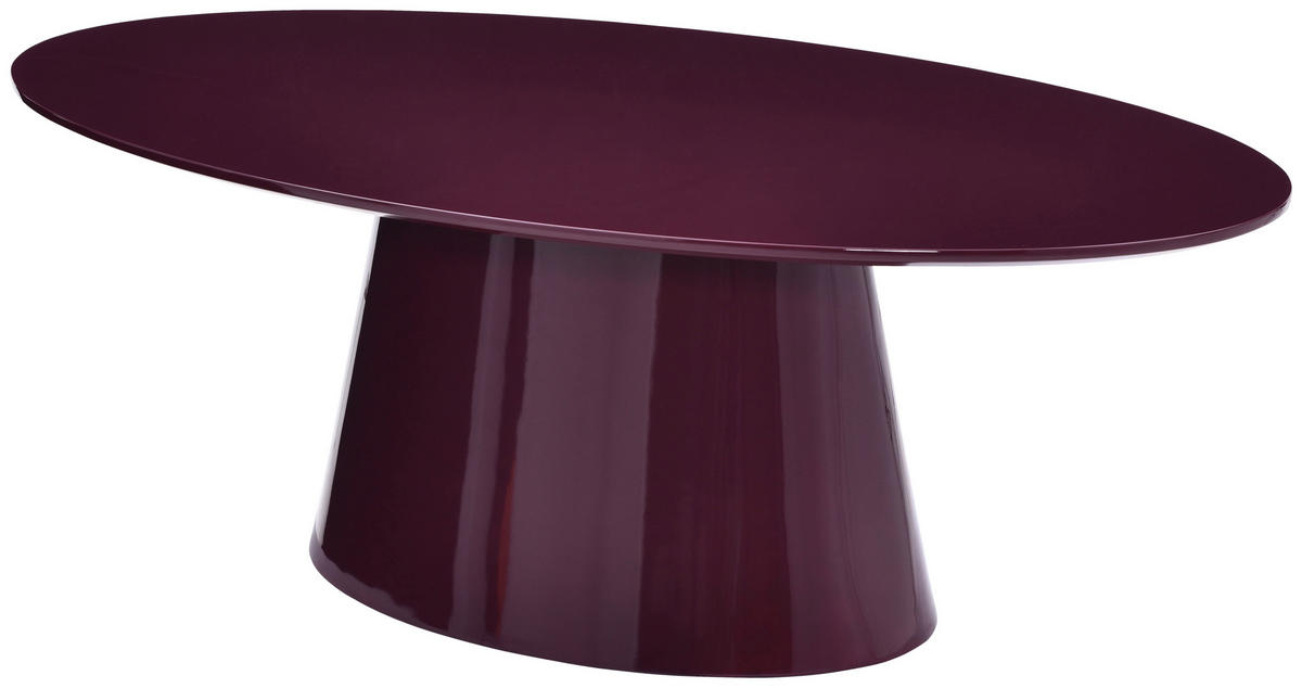 COUCHTISCH 110/60/40 cm oval Bordeaux  - Bordeaux, Basics, Holzwerkstoff (110/60/40cm) - MID.YOU