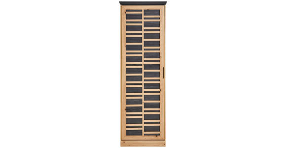 GARDEROBENSCHRANK 63,1/195,2/38,5 cm  - Dunkelgrau/Schwarz, LIFESTYLE, Holzwerkstoff/Metall (63,1/195,2/38,5cm) - Xora