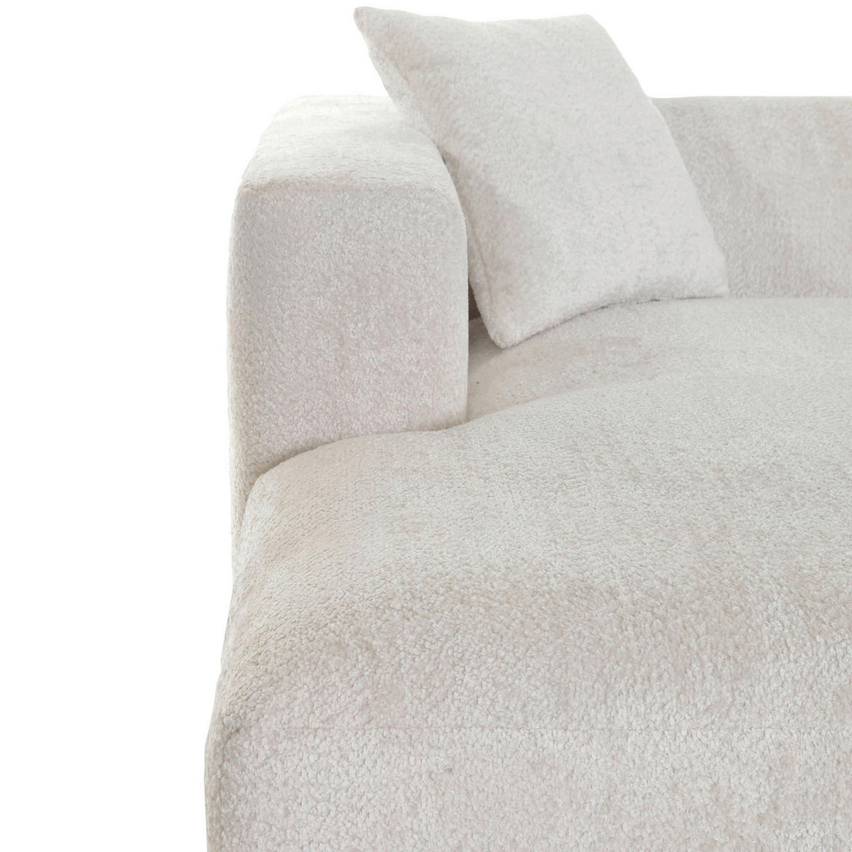 BIGSOFA Chenille Creme  - Creme/Schwarz, MODERN, Kunststoff/Textil (234/66/178cm) - Carryhome