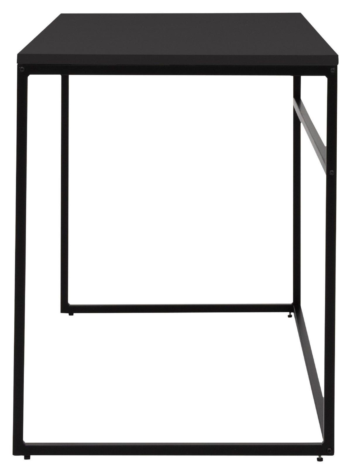 SCHREIBTISCH 118/60/75 cm  in Schwarz  - Schwarz, Design, Holzwerkstoff/Metall (118/60/75cm)