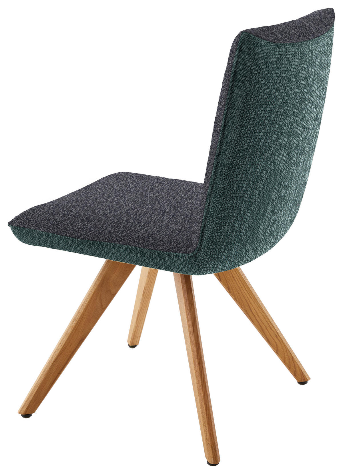 STUHL  in Flachgewebe  - Eichefarben/Dunkelgrau, Design, Holz/Textil (48/91/63cm) - Koinor