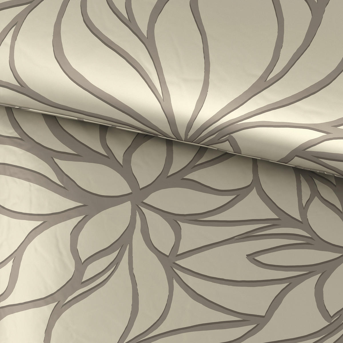 POSTEĽNÁ BIELIZEŇ, satén, sivá, 140/200 cm - sivá, Konventionell, textil (140/200cm) - Boxxx