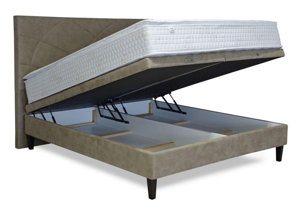 BOX KREVET 160/200 cm     bež  - bež/crna, Moderno, drvni materijal/drvo (160/200cm) - Novel