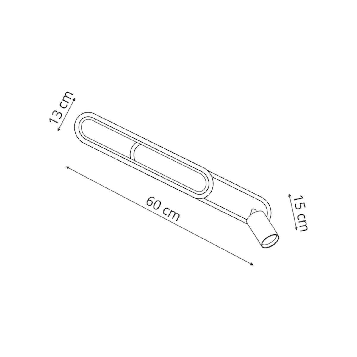 LED-DECKENLEUCHTE Parma  15/60/13 cm  - Schwarz, Design, Metall (15/60/13cm)