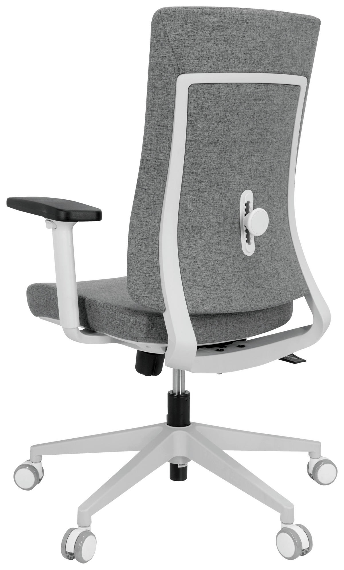 DREHSTUHL Flachgewebe Grau  - Schwarz/Grau, Basics, Kunststoff/Textil (66/104/58cm) - MID.YOU