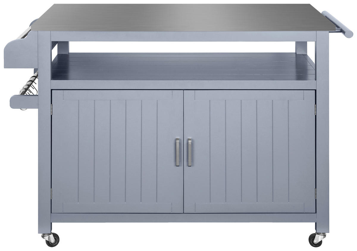 KÜCHENINSEL   in Grau, Edelstahlfarben  - Edelstahlfarben/Silberfarben, Basics, Holzwerkstoff/Metall (110/127/89/53cm) - MID.YOU