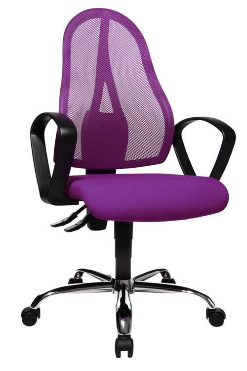 DREHSTUHL Netz Lila, Schwarz  - Lila/Schwarz, Design, Kunststoff/Textil (48/103-111/48cm) - Topstar