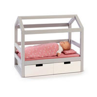 PUPPENBETT VIOLA - Weiß/Grau, Basics, Holz/Holzwerkstoff (55/31/50cm) - MUSTERKIND