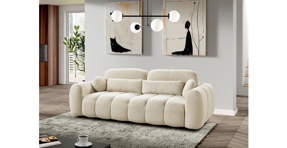 SCHLAFSOFA Webstoff Creme  - Creme/Schwarz, KONVENTIONELL, Kunststoff/Textil (262/93/117cm) - Carryhome