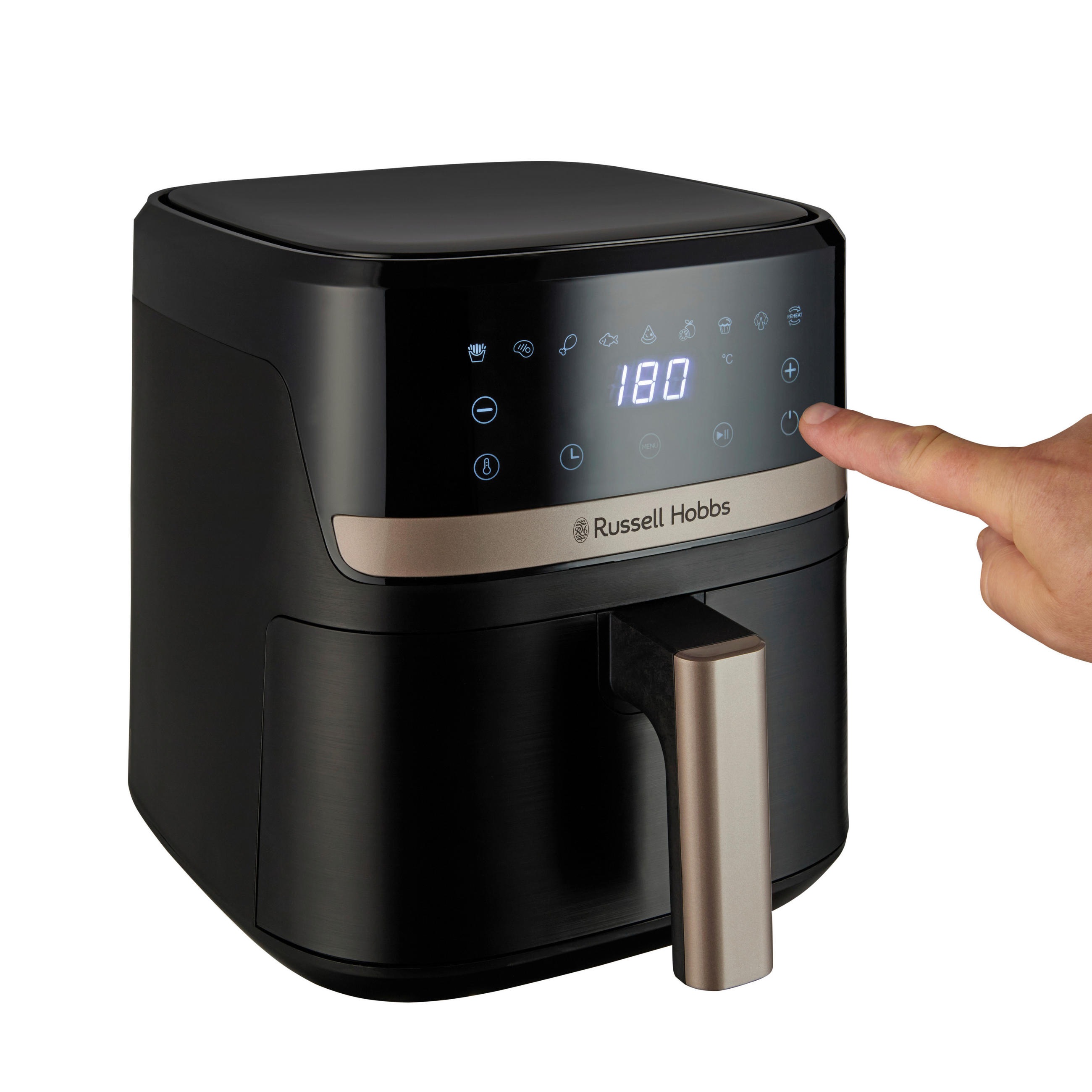 HEIßLUFTFRITTEUSE 4,3 L  - Schwarz, Basics, Kunststoff (26/28/34,5cm) - Russell Hobbs