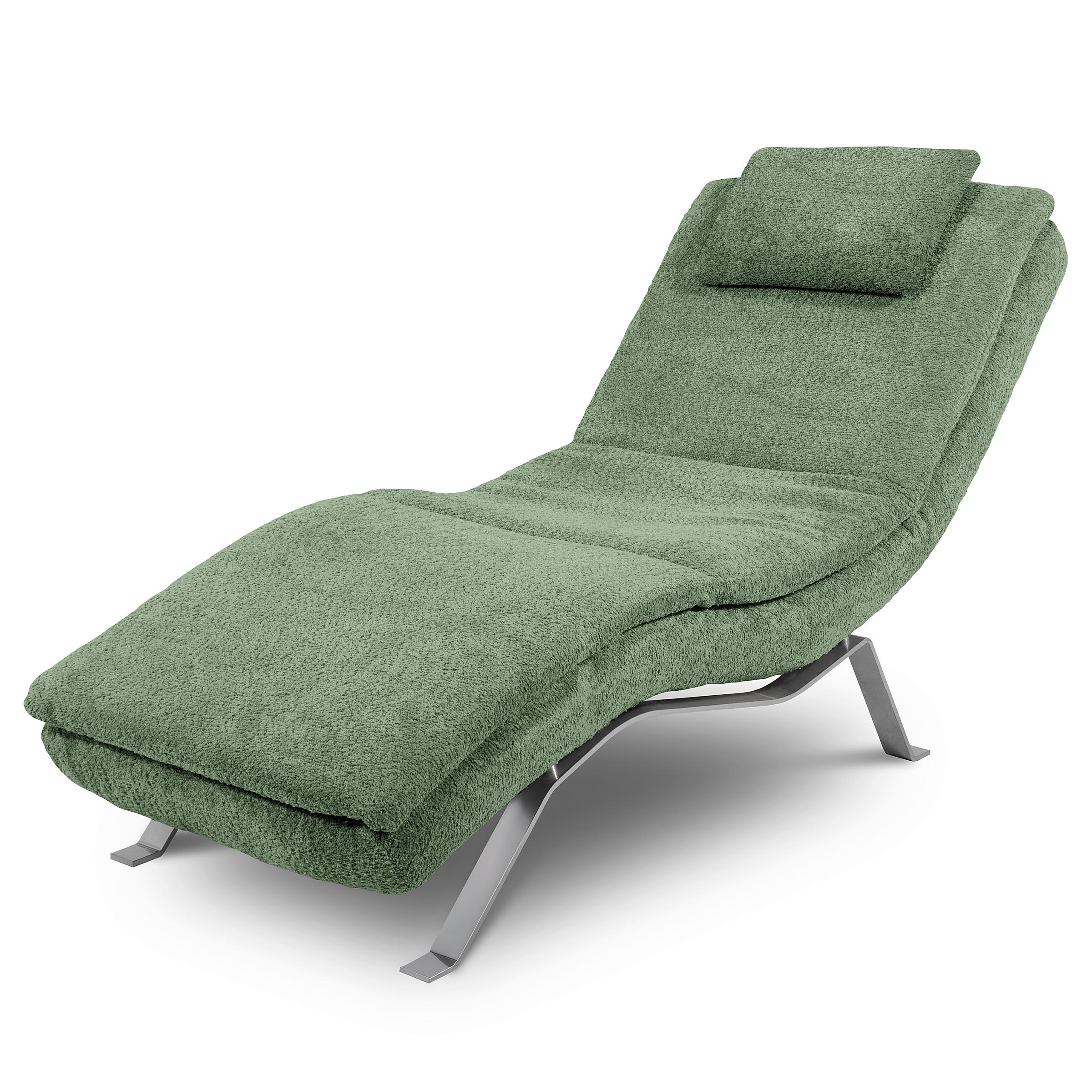 RELAXLIEGE Bouclé Pastellgrün  - Pastellgrün/Silberfarben, Design, Textil/Metall (65/95/171cm) - Celina Home