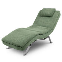 RELAXLIEGE Bouclé Pastellgrün  - Pastellgrün/Silberfarben, Design, Textil/Metall (65/95/171cm) - Celina Home