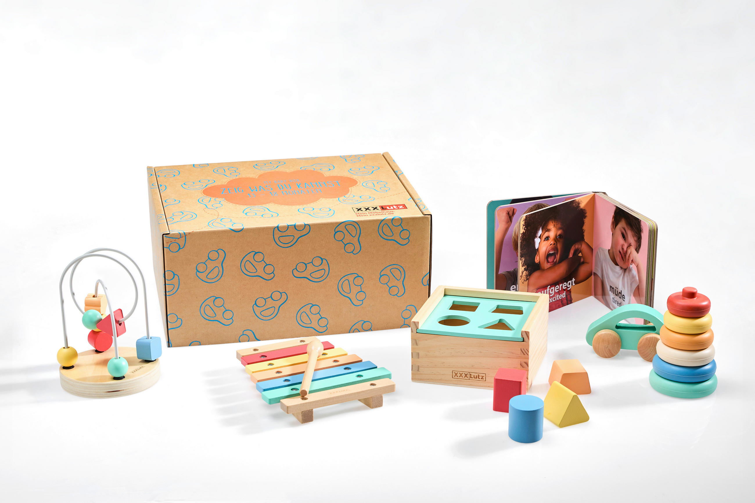 BABYBOX ZEIG WAS DU KANNST - Multicolor/Orange, Basics, Holz/Papier