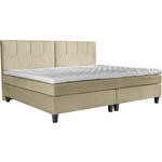 BOXSPRINGBETT 180/200 cm  in Creme  - Dunkelgrau/Creme, Trend, Holz/Textil (180/200cm) - Esposa