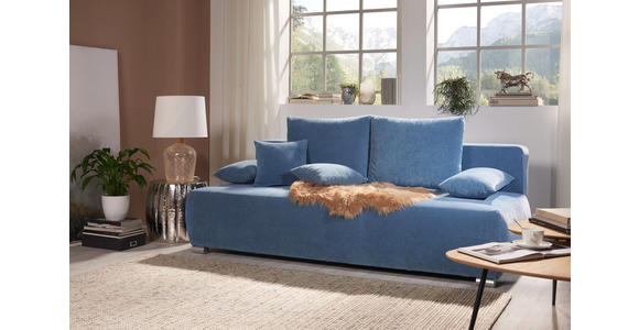 SCHLAFSOFA in Textil Hellgrau - Chromfarben/Hellgrau, Design, Kunststoff/Textil (212/72-90/108cm) - Hom`in