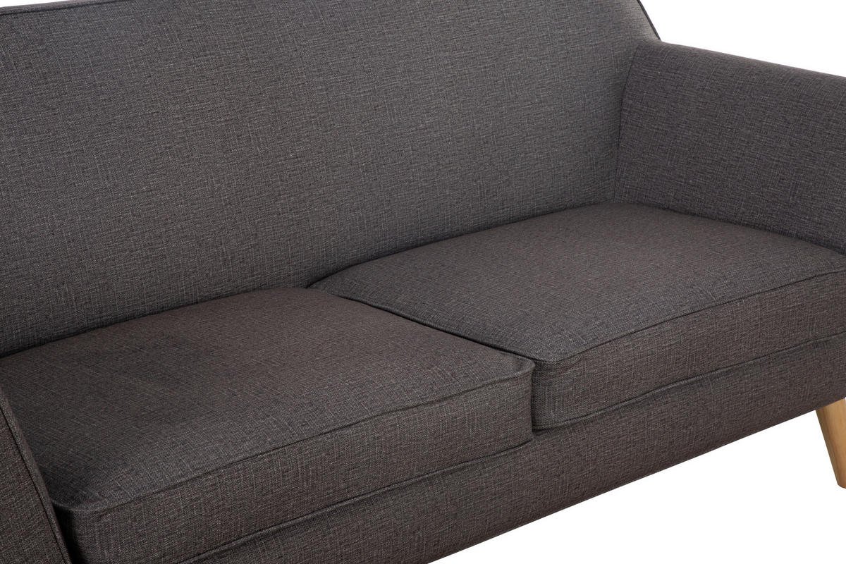 SEDACIA ZOSTAVA, textil, tmavosivá - prírodná farba/tmavosivá, Modern, drevo/textil (178.5/83/79cm) - P & B