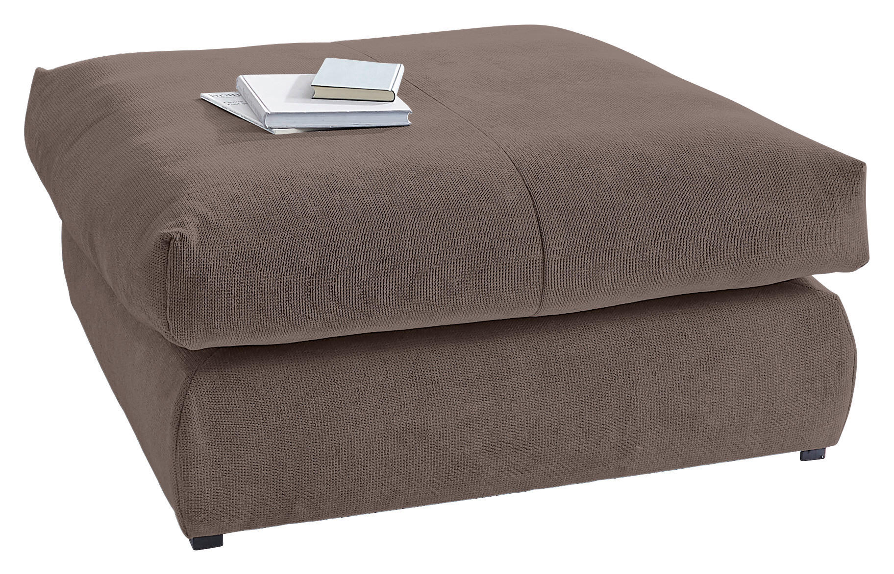 HOCKER in Textil Braun  - Schwarz/Braun, Design, Kunststoff/Textil (110/50/110cm) - Carryhome