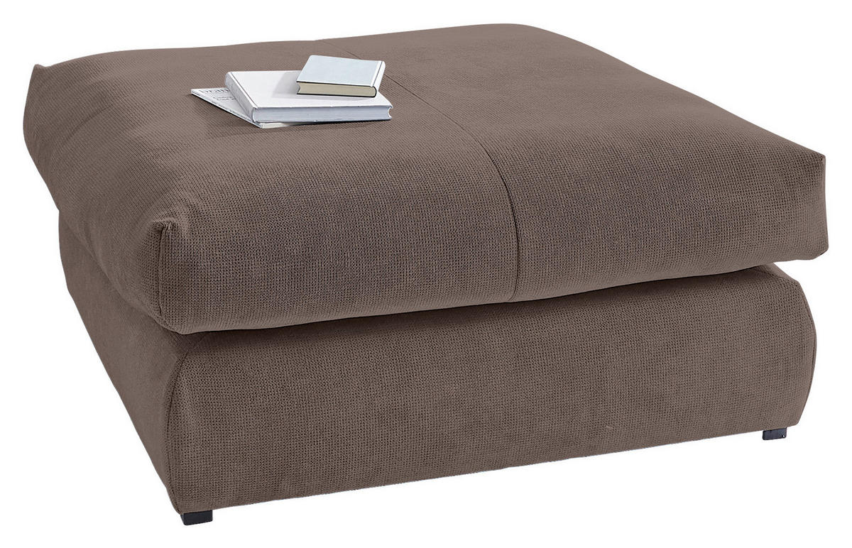 HOCKER in Textil Braun  - Schwarz/Braun, Design, Kunststoff/Textil (110/50/110cm) - Carryhome