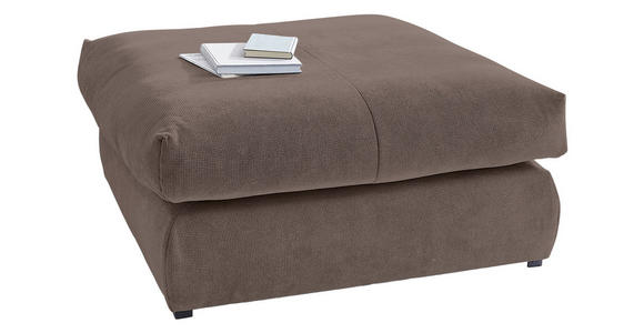 HOCKER in Textil Braun  - Schwarz/Braun, Design, Kunststoff/Textil (110/50/110cm) - Carryhome