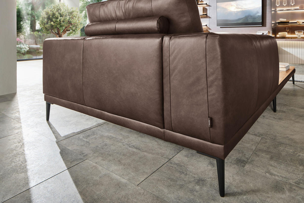 LIEGE Echtleder Braun  - Schwarz/Braun, Design, Leder (225/85/141cm) - Belluti