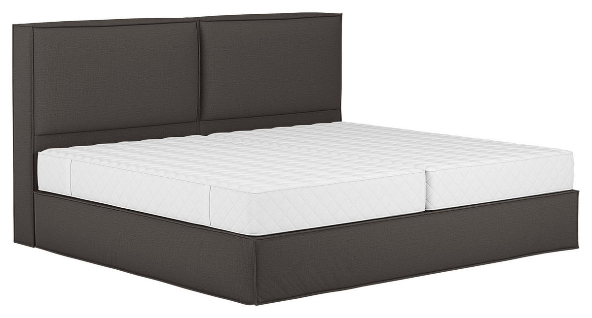 BOXSPRINGBETT 240/200 cm  in Dunkelgrau  - Dunkelgrau, Design, Textil (240/200cm) - home24