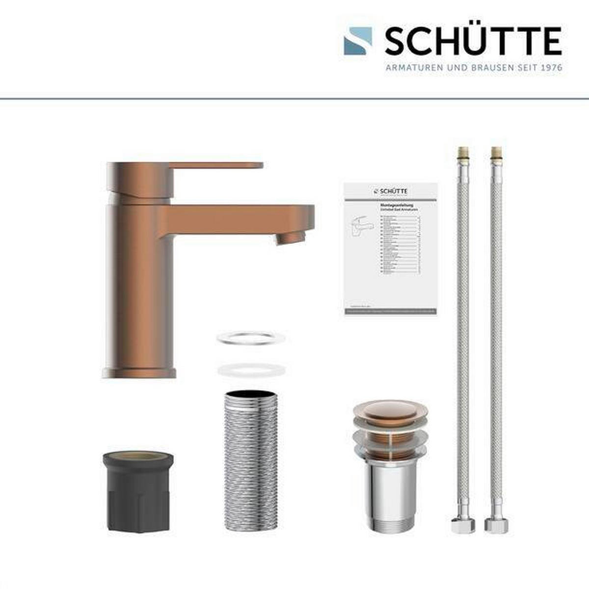 WASCHTISCHARMATUR 34213  - Kupferfarben, Basics, Metall (5,5/16/15,5cm) - Schütte