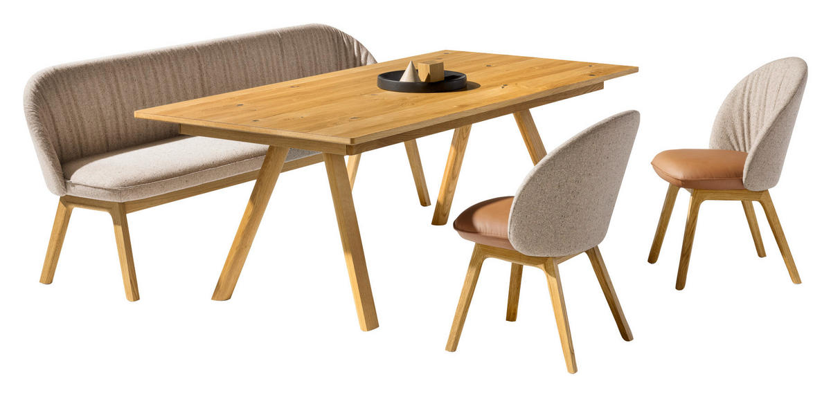 ESSTISCH in Holz 200(300)/90/75 cm  - Wildeiche, Design, Holz (200(300)/90/75cm) - Team 7