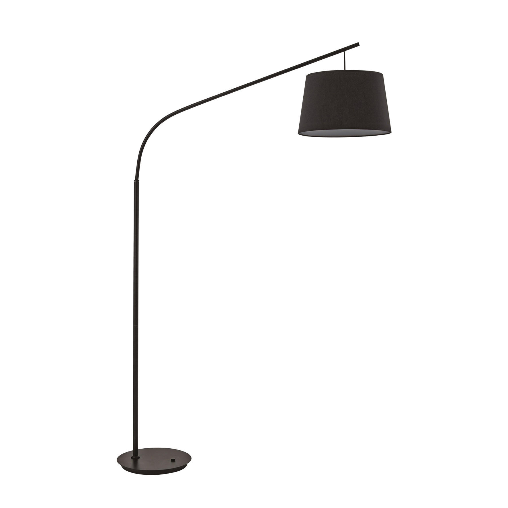 BOGENLEUCHTE 118/40/197 cm    - Schwarz, KONVENTIONELL, Textil/Metall (118/40/197cm) - Ideal Lux