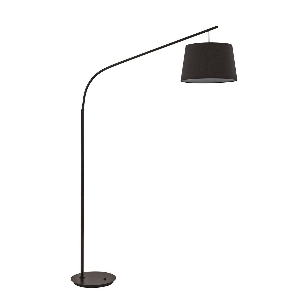 BOGENLEUCHTE 118/40/197 cm    - Schwarz, KONVENTIONELL, Textil/Metall (118/40/197cm) - Ideal Lux