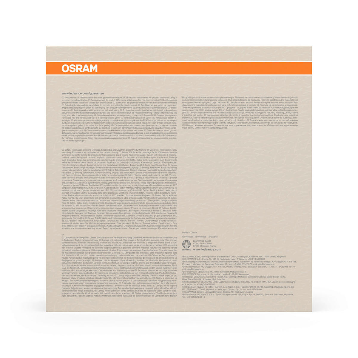 HÄNGELEUCHTE 20/125 cm  - Dunkelgrau, Basics, Stein/Metall (20/125cm) - Osram