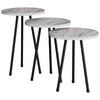 BEISTELLTISCHSET in Holzwerkstoff   - Weiss/Schwarz, Design, Holzwerkstoff (35cm) - MID.YOU