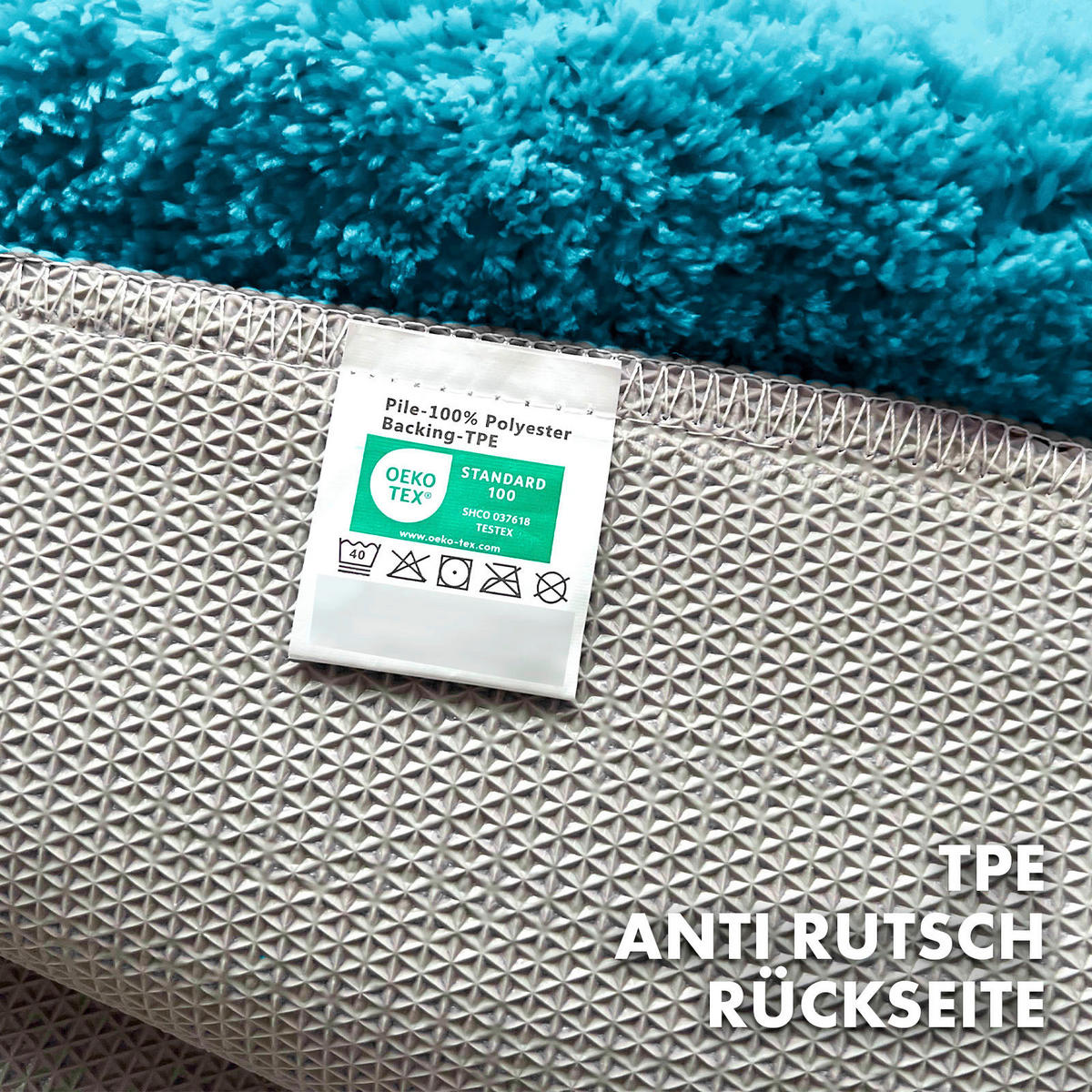 BADEMATTE Atlantis Türkis 60/100 cm  - Türkis, Basics, Kunststoff/Textil (60/100cm) - Floordirekt