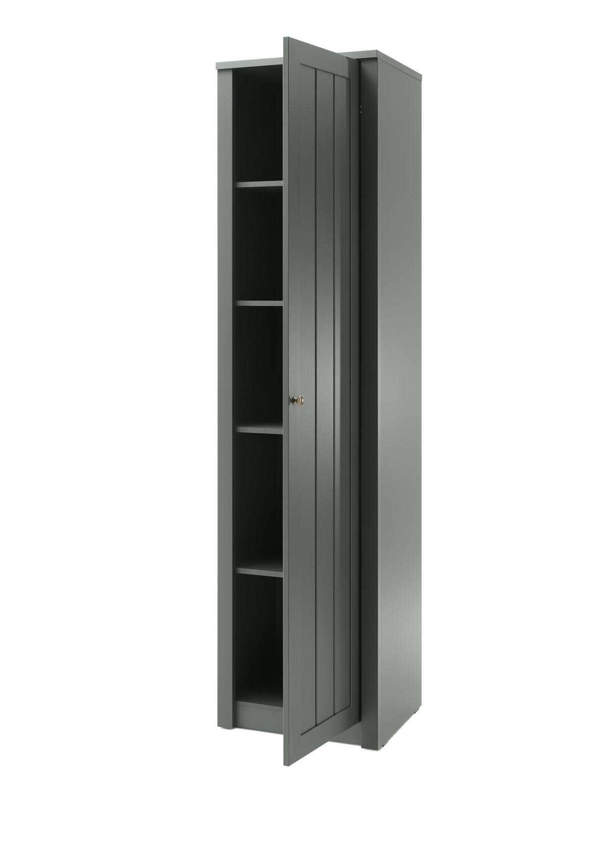GARDEROBENSCHRANK  in 50/197/43 cm  - Messingfarben/Grün, Design, Holzwerkstoff/Metall (50/197/43cm) - Modante