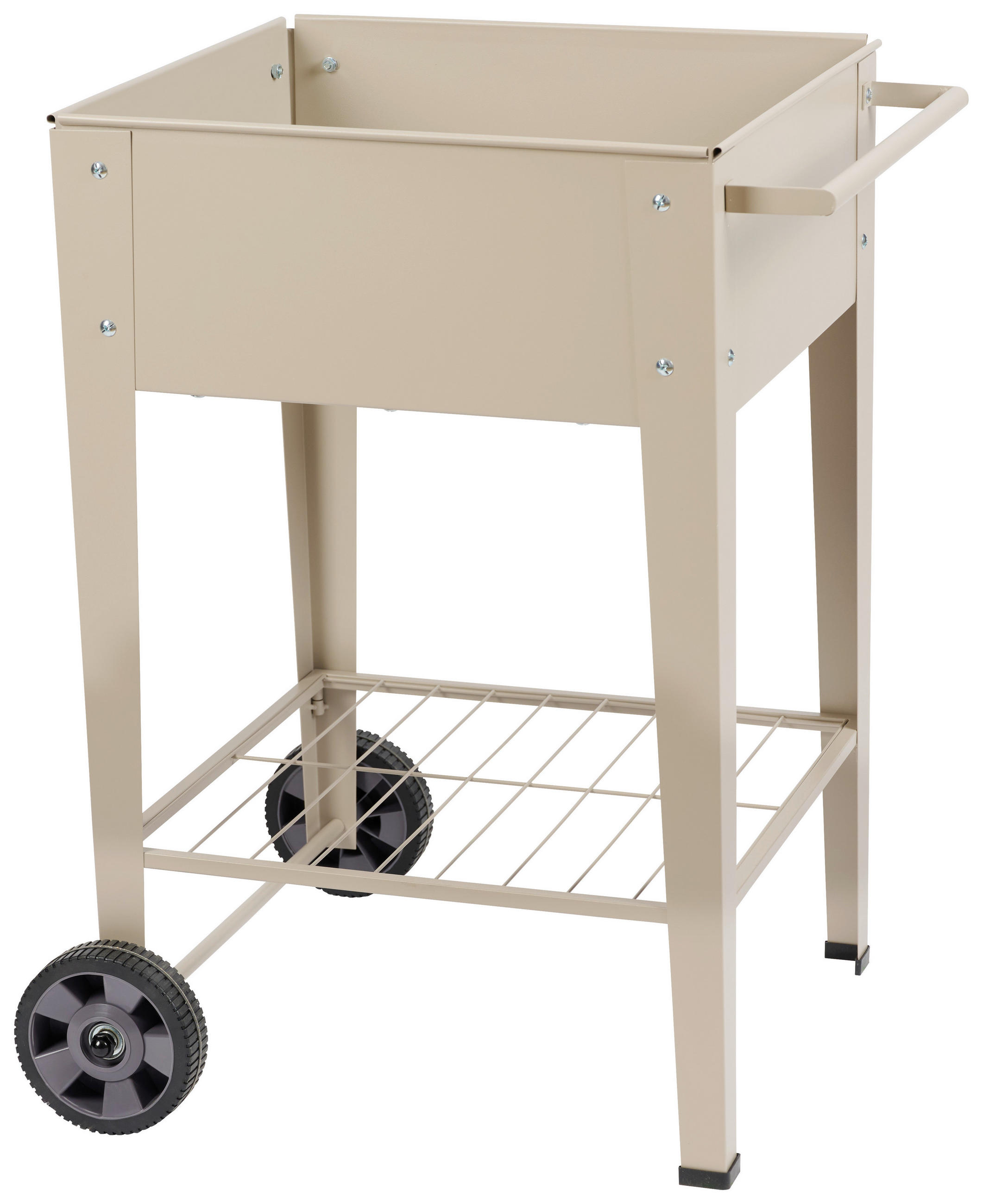 BLUMENKASTEN - Grau, Lifestyle, Kunststoff/Metall (58,5/60/80cm)