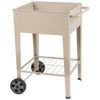 BLUMENKASTEN - Grau, Lifestyle, Kunststoff/Metall (58,5/60/80cm)