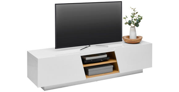 LOWBOARD  in 160/41/40 cm  - Eichefarben/Weiß, Design, Holzwerkstoff (160/41/40cm) - Carryhome