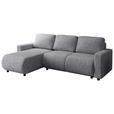 ECKSOFA Grau Webstoff  - Schwarz/Grau, MODERN, Kunststoff/Textil (150/240cm) - Xora