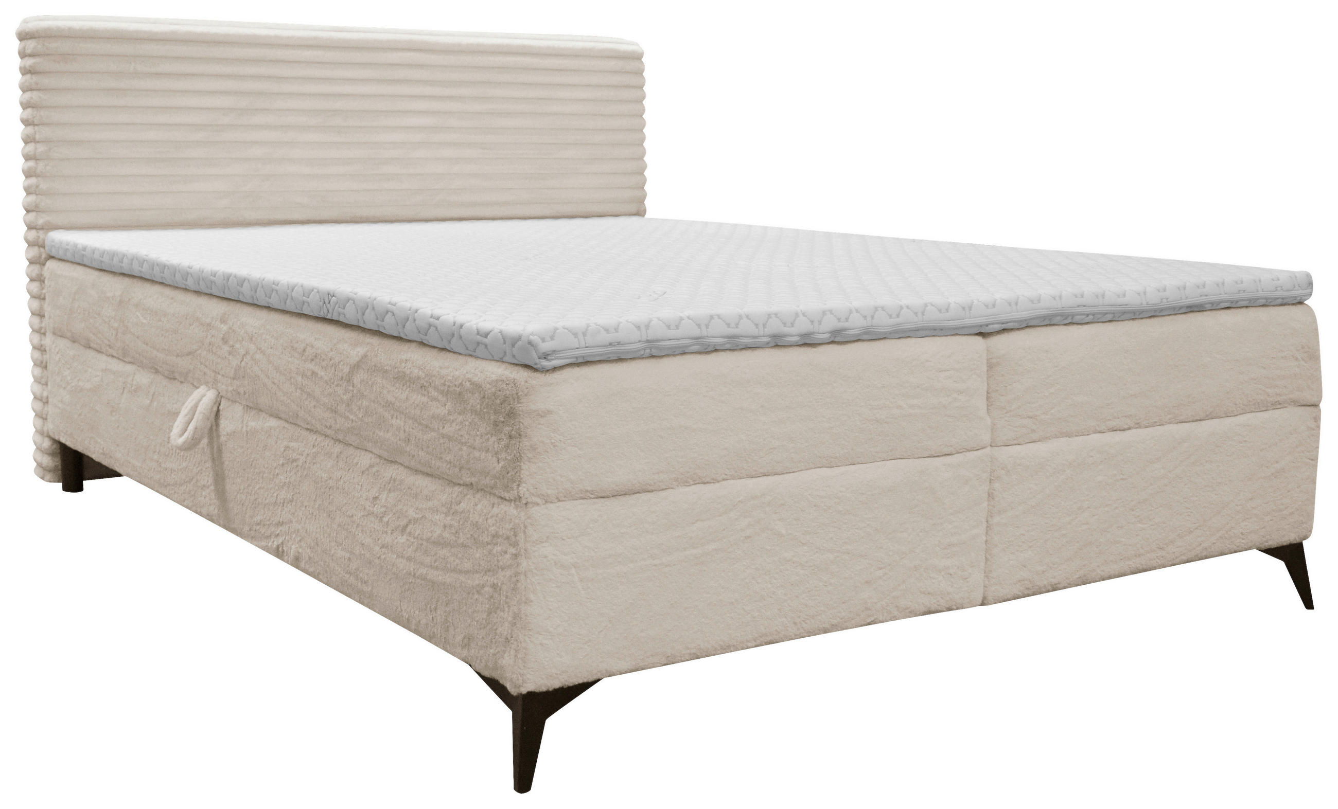 BOXBETT 140/200 cm  in Beige  - Beige/Schwarz, Design, Holz/Holzwerkstoff (140/200cm) - Xora