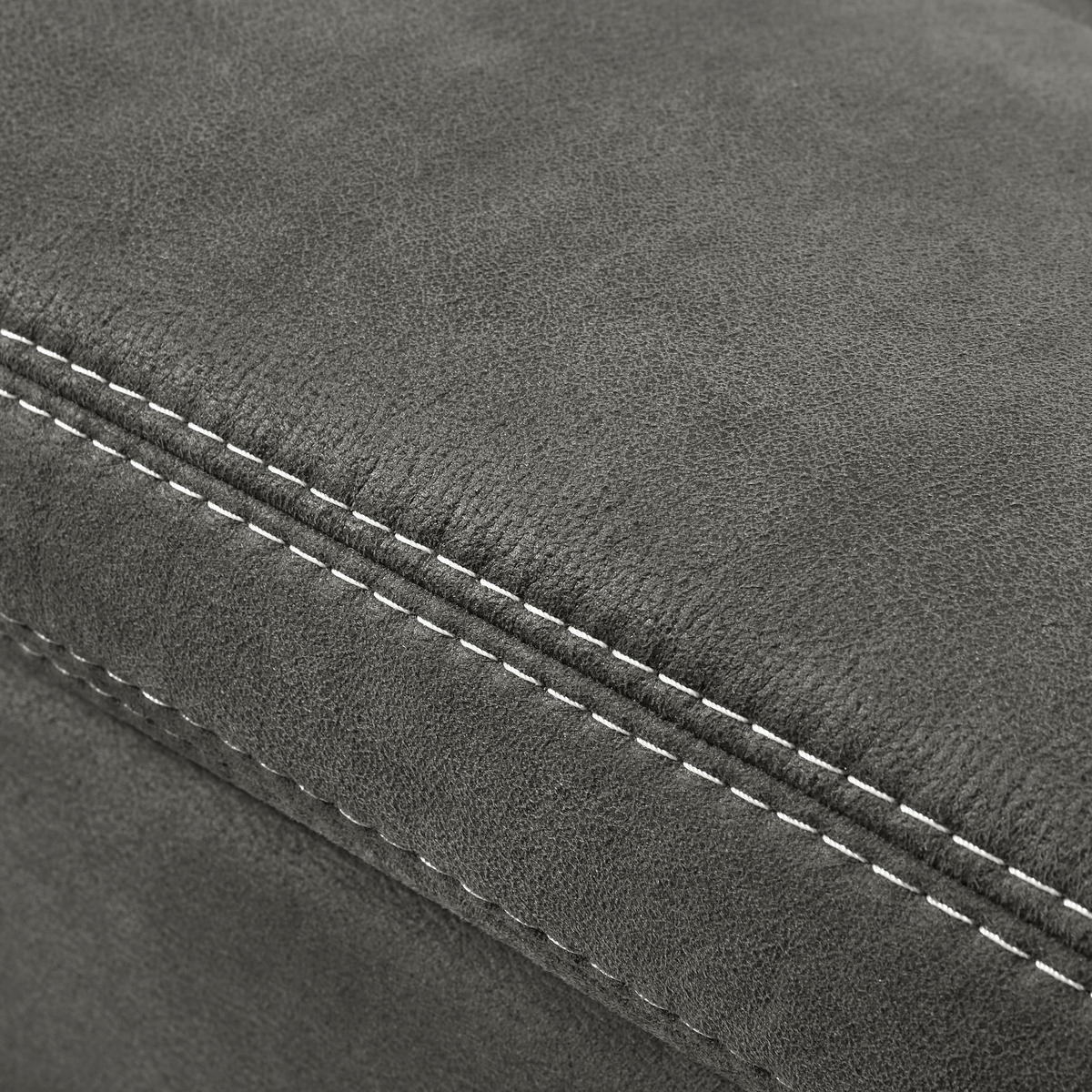 3-SITZER-SOFA Mikrofaser Braun  - Chromfarben/Beige, Design, Textil/Metall (234/86/97cm) - Hom`in