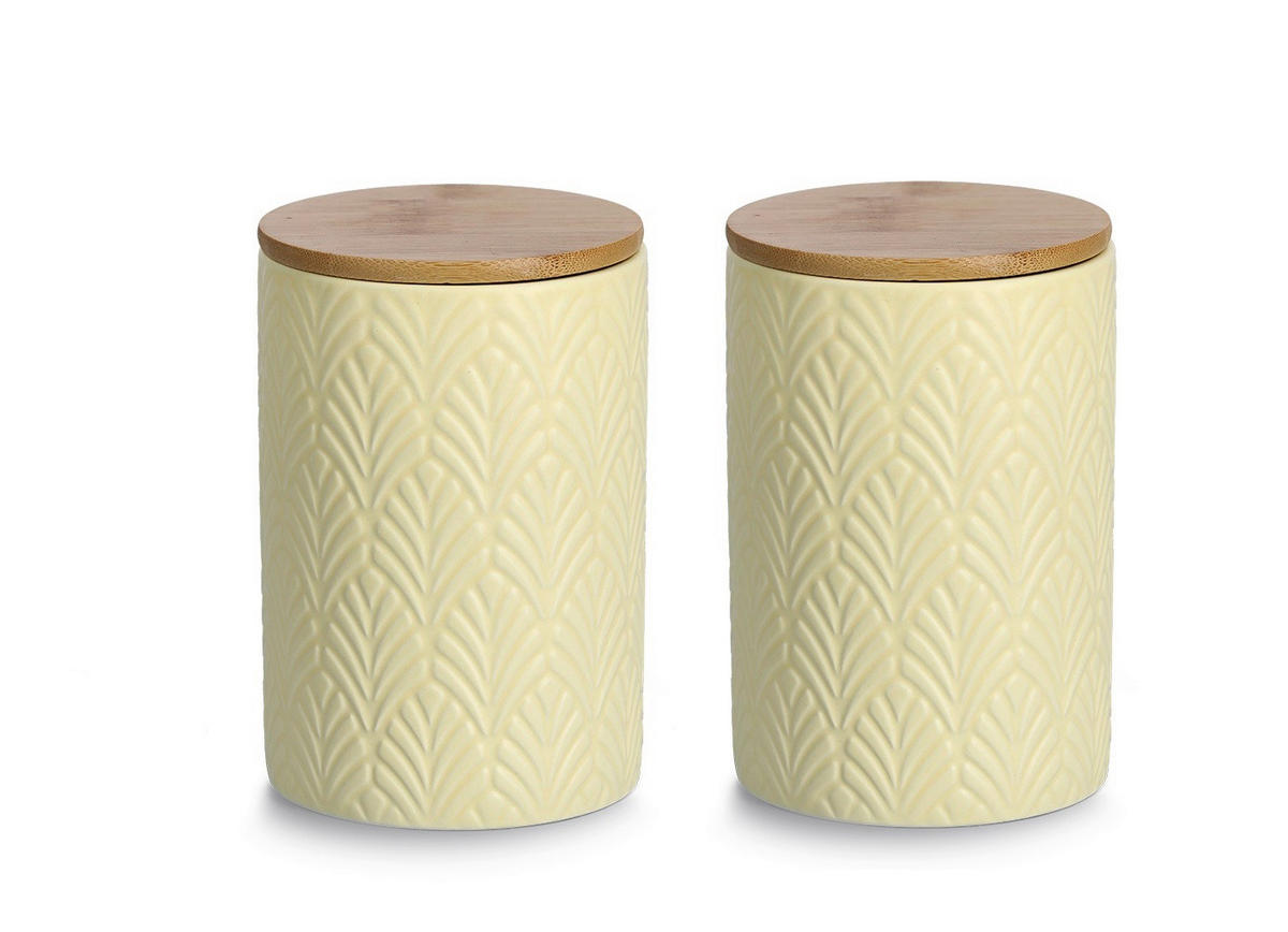 VORRATSDOSENSET  - Gelb, Basics, Keramik (25,5/25,5/15cm) - Zeller Present