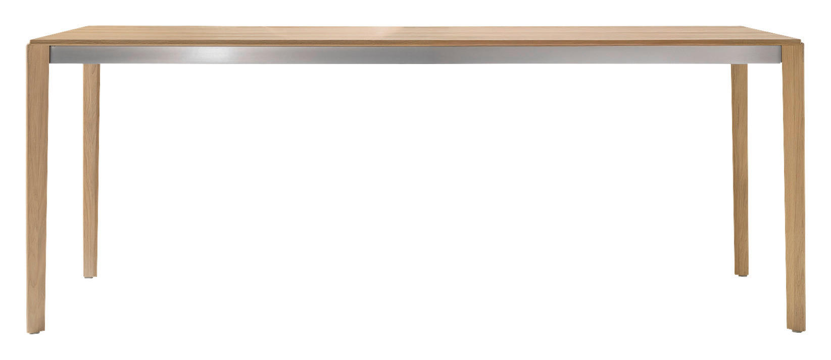 ESSTISCH in Holz, Metall 160(260)/100/75 cm  - Edelstahlfarben/Eichefarben, Design, Holz/Metall (160(260)/100/75cm) - Team 7