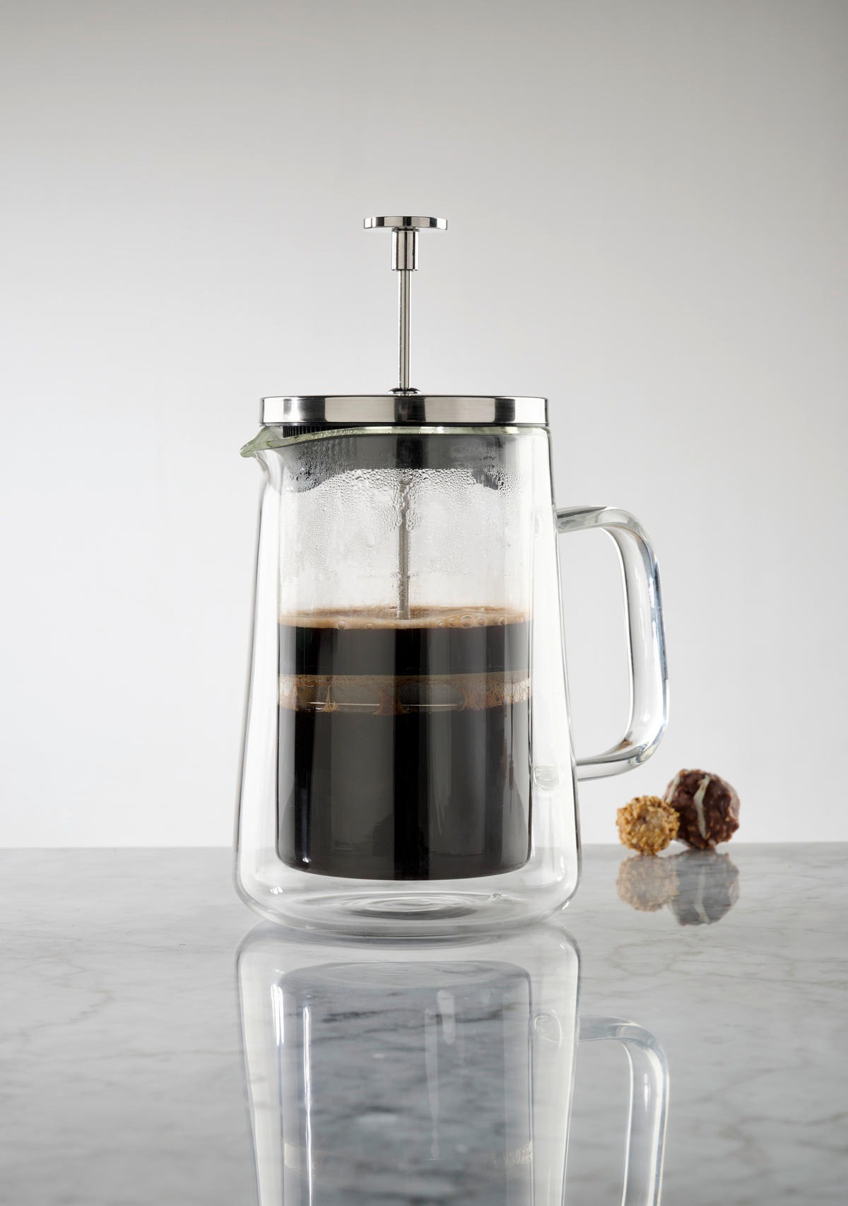KAFFEEBEREITER 0.65 L  - Klar, Design, Glas/Kunststoff (16,5/19cm) - Novel