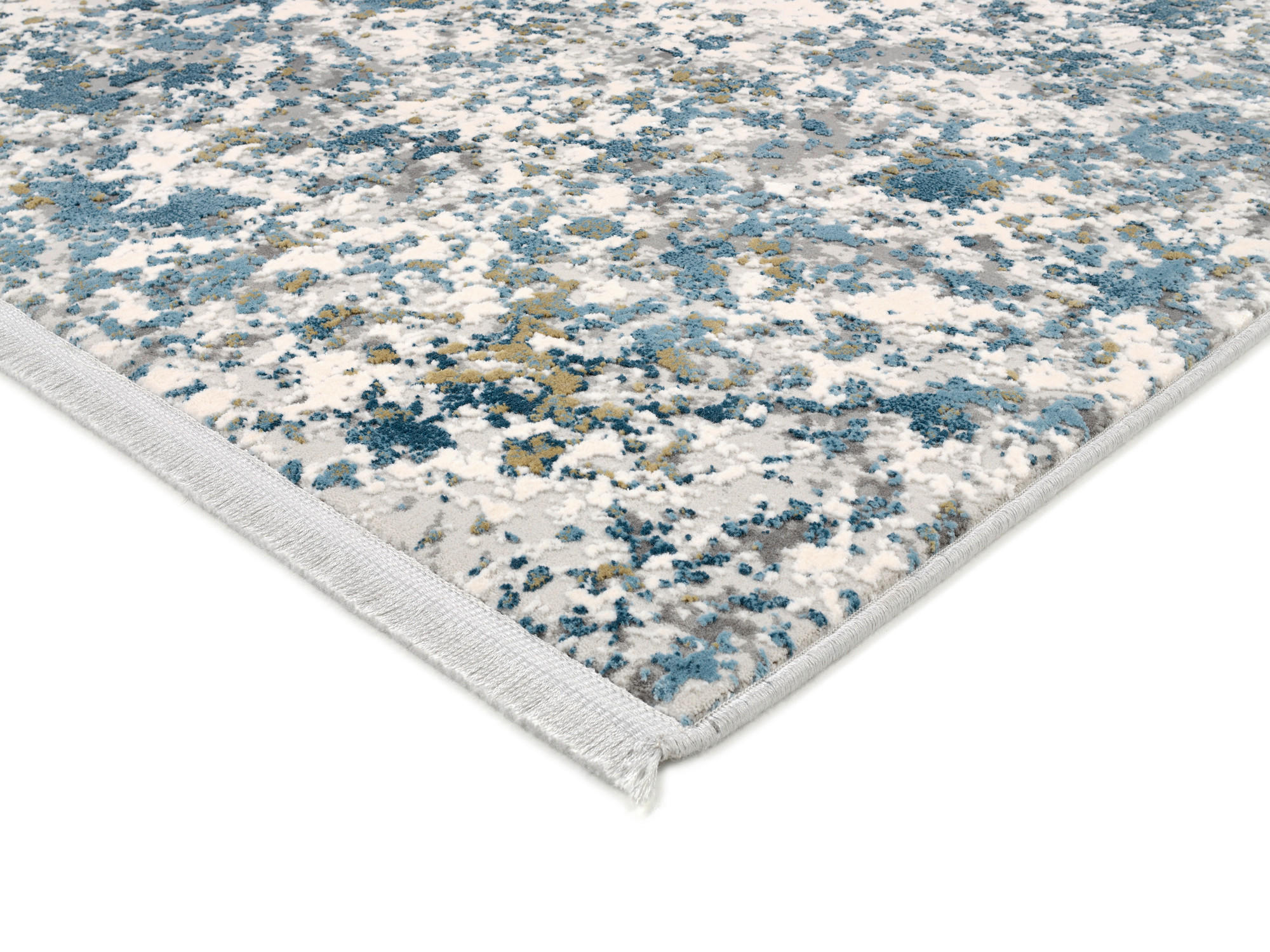 Thumbnail - Dieter Knoll Läufer Carrara, Blau, Grau, Textil, rechteckig, 80x300 cm, Oeko-Tex® Standard 100, für Fußbodenheizung geei...