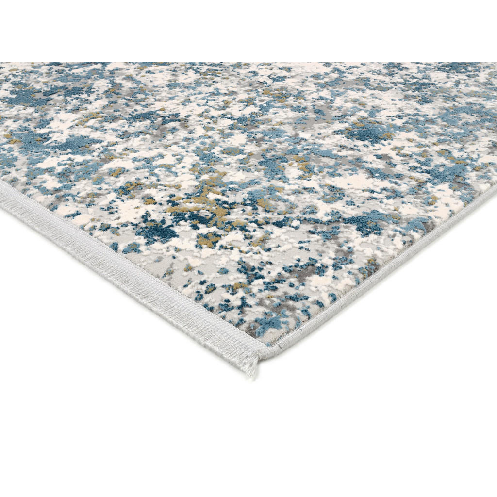 Thumbnail - Dieter Knoll Webteppich Carrara, Grau, Blau, Textil, rechteckig, 140x200 cm, Oeko-Tex® Standard 100, für Fußbodenheizung...