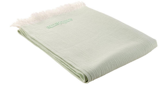 WOHNDECKE 130/170 cm - Weiß/Hellgrün, KONVENTIONELL, Textil (130/170cm) - Ambiente