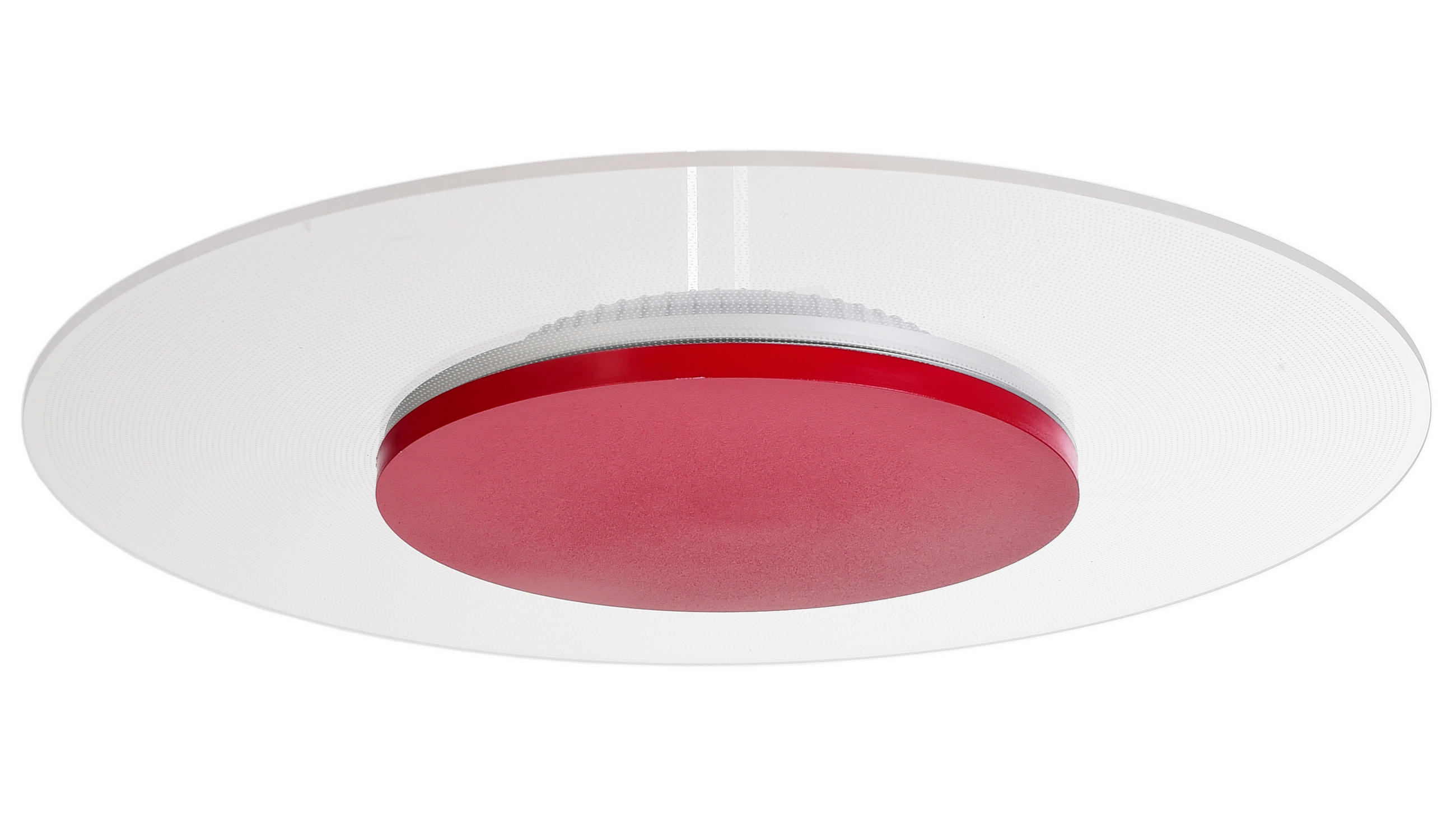 LED-DECKENLEUCHTE Zaniah 42/42/4,5 cm   - Rot, KONVENTIONELL, Kunststoff/Metall (42/42/4,5cm)