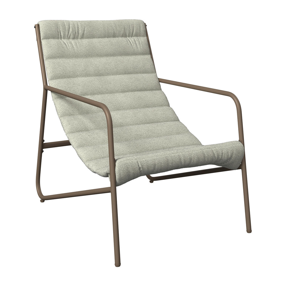 GARTENSET 3-teilig Webstoff Eisen 3-teilig  - Beige/Braun, Basics, Textil/Metall - Ambia Garden